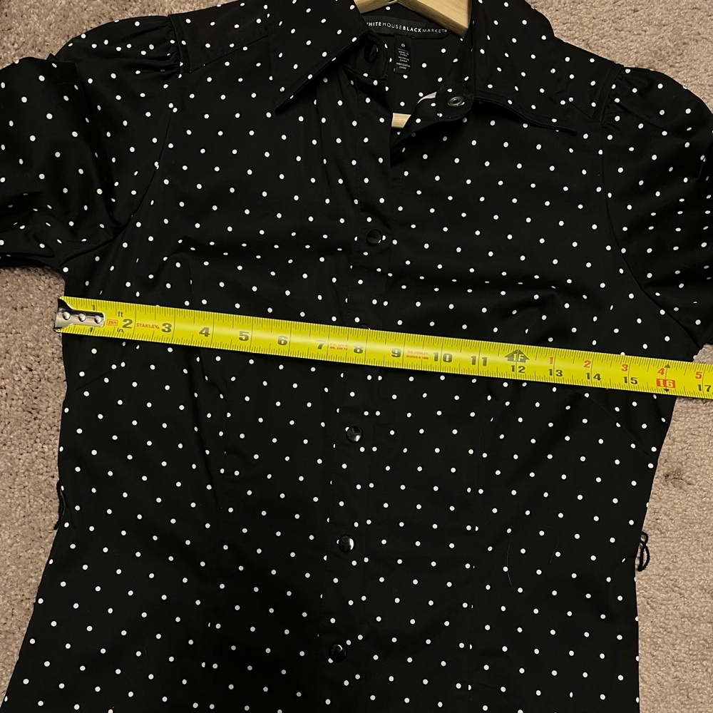 WHBM polka dot dotted shirt dress, 0 - Picture 15 of 16